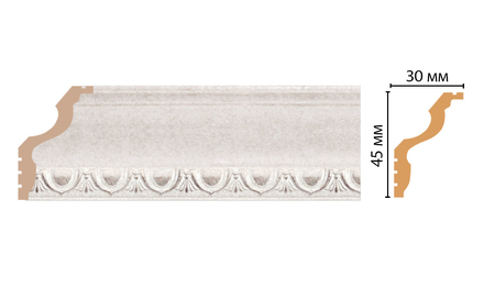 Плинтус потолочный DECOMASTER 148D-19D (45*30*2400мм)