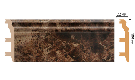 Плинтус напольный DECOMASTER D232-713 ШК/14 (100*22*2400мм)