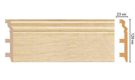 Плинтус напольный DECOMASTER D233-71 ШК/8 (120*23*2400мм)