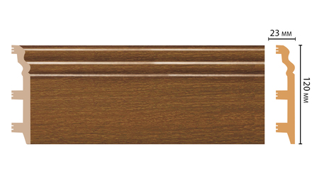 Плинтус напольный DECOMASTER D233-85 ШК/8 (120*23*2400мм)
