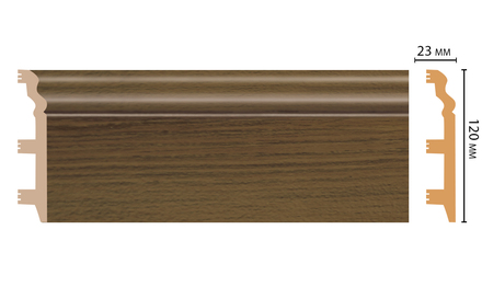 Плинтус напольный DECOMASTER D233-88 ШК/8 (120*23*2400мм)