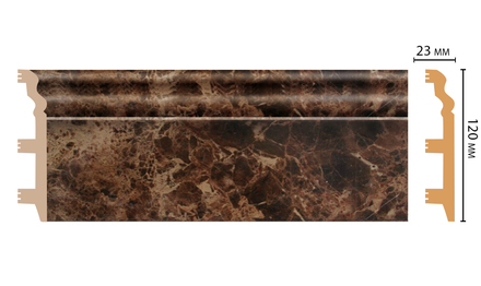 Плинтус напольный DECOMASTER D233-713 ШК/8 (120*23*2400мм)