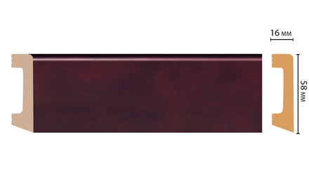Плинтус напольный DECOMASTER D234-62 ШК/15 (58*16*2400мм)
