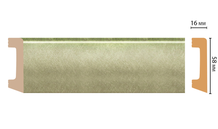 Плинтус напольный DECOMASTER D234-373 ШК/15 (58*16*2400мм)