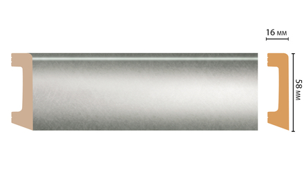 Плинтус напольный DECOMASTER D234-375 ШК/15 (58*16*2400мм)