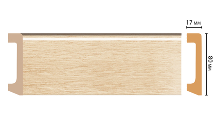 Плинтус напольный DECOMASTER D235-71 ШК/20 (80*17*2400мм)