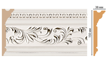 Плинтус потолочный DECOMASTER D214-60 (150*38*2400мм)