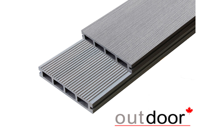 Террасная доска ДПК Outdoor 150*25*3000 мм. вельвет/браш серая микс