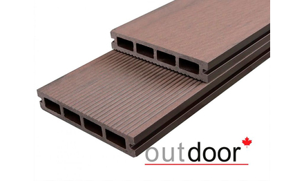 Террасная доска ДПК Outdoor 150*25*3000 мм. вельвет/шлифованная коричневая микс