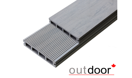 Террасная доска ДПК Outdoor 150*25*3000 мм. вельвет/шлифованная серая микс
