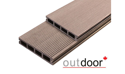 Террасная доска ДПК Outdoor 150*25*4000 мм. браш/вельвет темно-коричневая