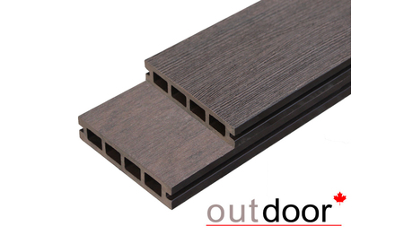 Террасная доска ДПК Outdoor 3D 120*25*4000 мм. STORM BROWN коричневая микс