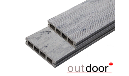 Террасная доска ДПК Outdoor 3D 120*25*4000 мм. STORM GREY серая