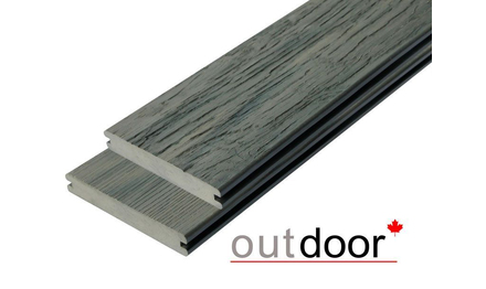Террасная доска ДПК Outdoor 3D 140*21*2900 мм. полнотелая STORM/OLD WOOD GREY серая микс