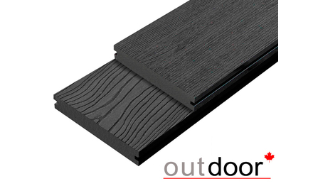 Террасная доска ДПК Outdoor 3D 140*25*3000 мм. полнотелая STORM/OCEAN BLACK черная