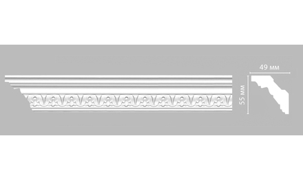 Плинтус потолочный с рисунком DECOMASTER DT-9811A (55х49х2400)