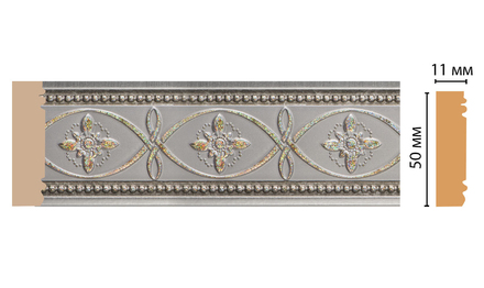 Молдинг DECOMASTER 156-55 2M ДМ СП (50*11*2000 мм)
