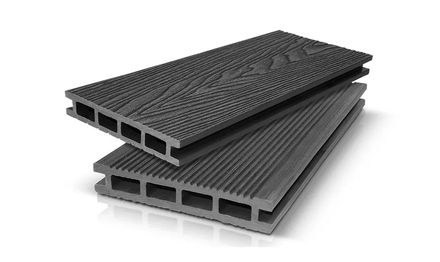 Террасная доска DeckLine Classic 3D-тиснение/вельвет (Черный)
