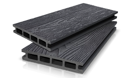 Террасная доска DeckLine Ellite 3D-тиснение/двухсторонняя (Черный)